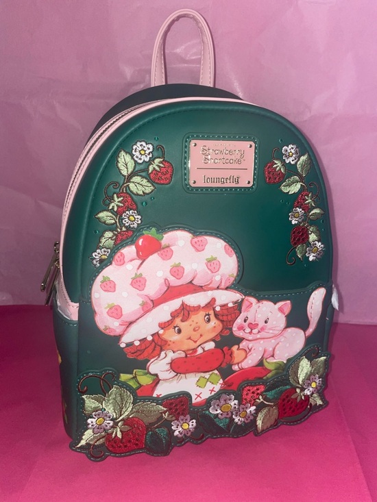 Loungefly Handbags - Loungefly Green & Pink Strawberry Shortcake Mini Backpack